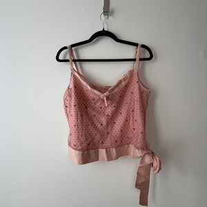 Y2k vintage Marc Jacobs Pink Polka Dot Camisole size 8/M
